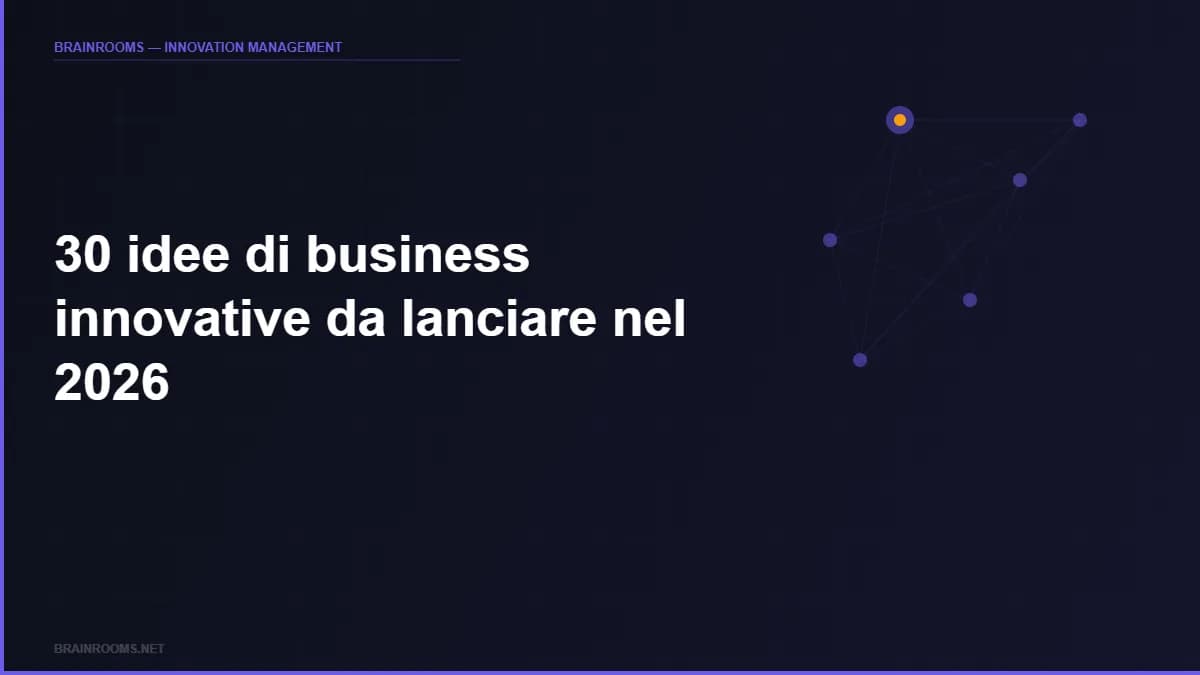 30 idee di business innovative da lanciare nel 2026