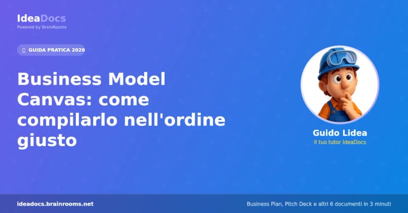 Business Model Canvas: come compilarlo nell'ordine giusto