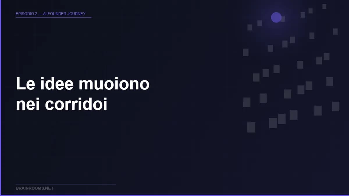 Episodio 2 — Le idee muoiono nei corridoi. L'ho visto fare per trent'anni.